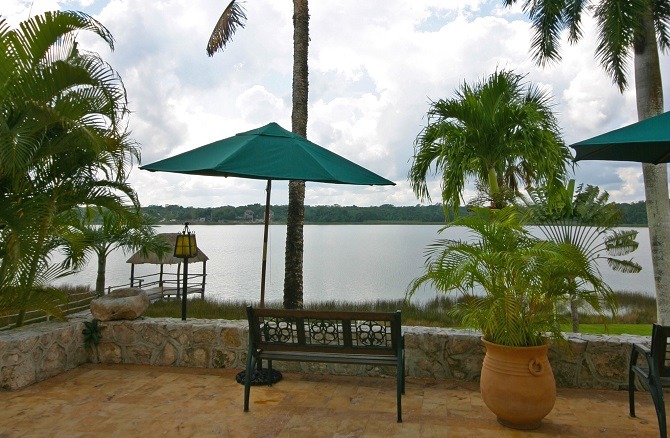 Lake Coba is next to the Mayan city ruins