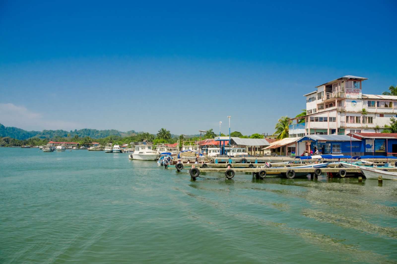 Harbour at Livingston, Guatemala