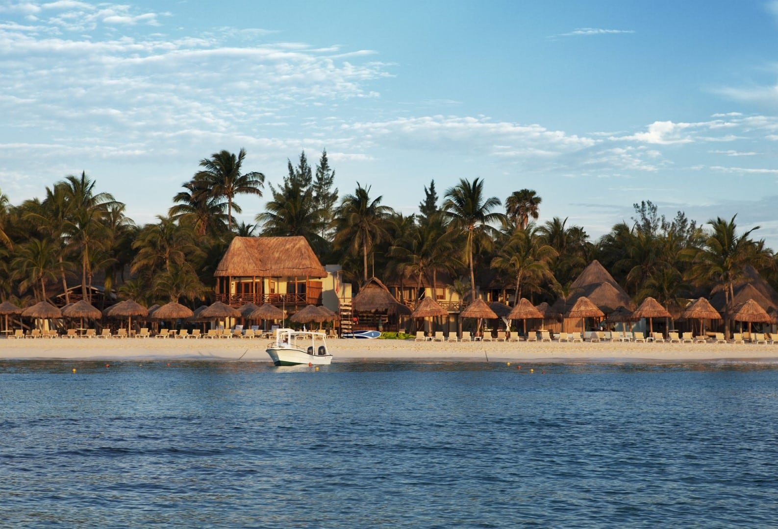 View of beach from sea at Mahekal Beach Resort