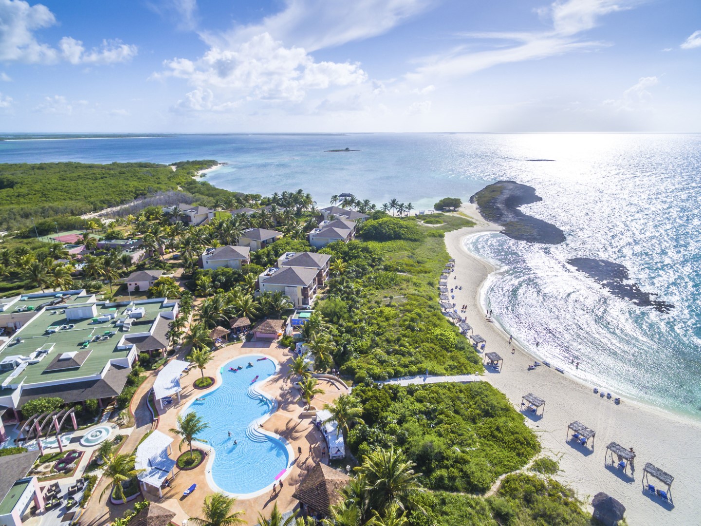 Aerial overview of Melia Buenavista