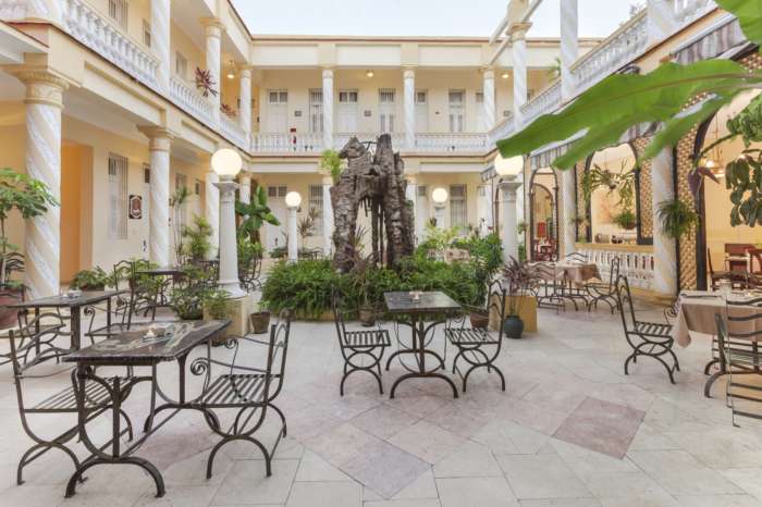 Courtyard of Melia Colon in Camaguey