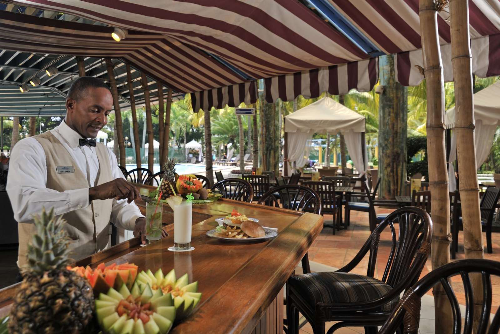 Pool bar at Melia Santiago