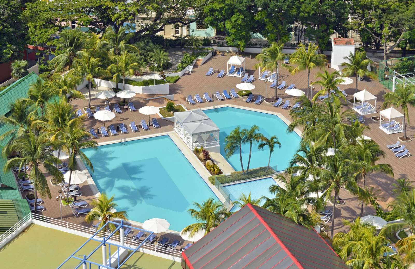 Aerial view of pool area at Melia Santiago