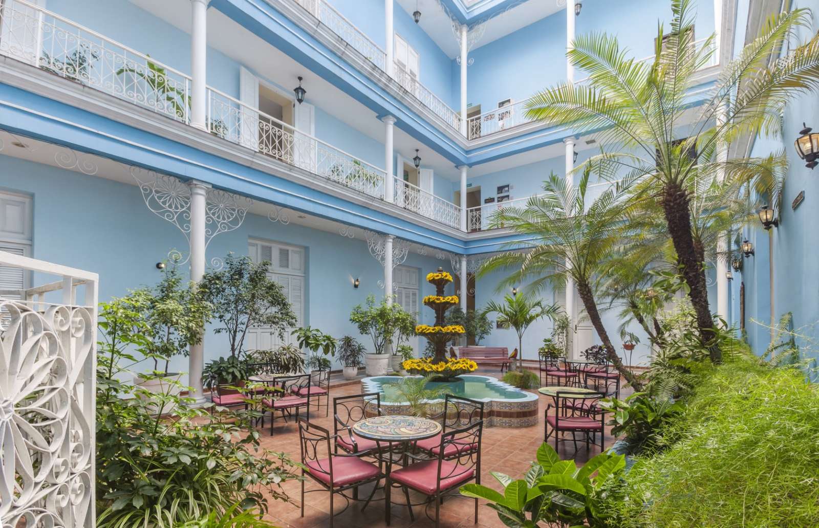 Courtyard at the Melia Union hotel in Cienfuegos