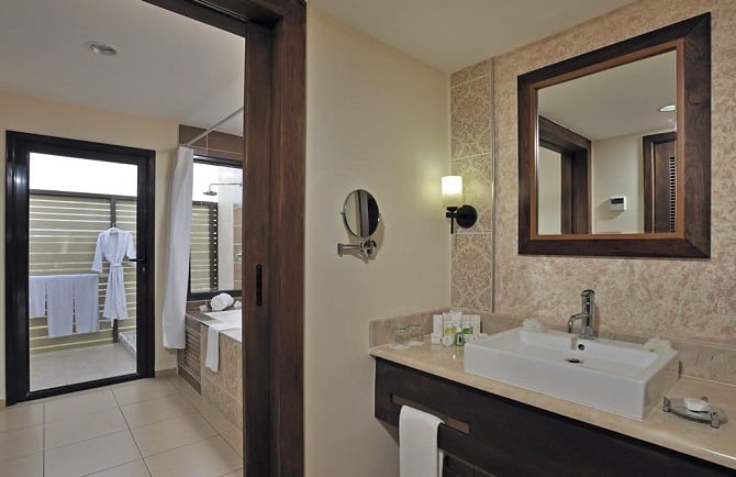 A bathroom at Melia Buenavista in Cayo Santa Maria, Cuba