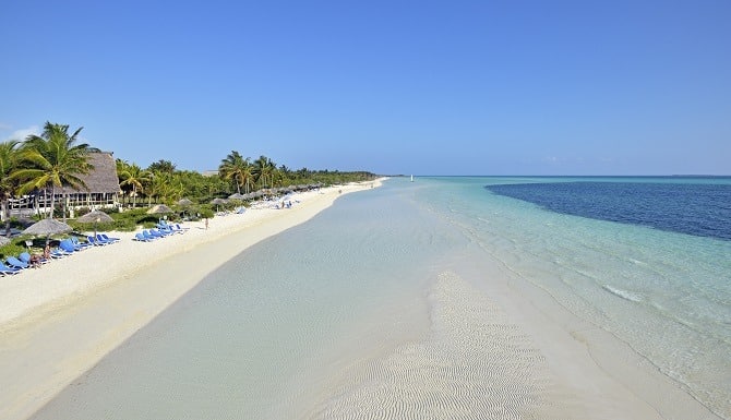 The beach at Melia Cayo Guillermo in Cuba