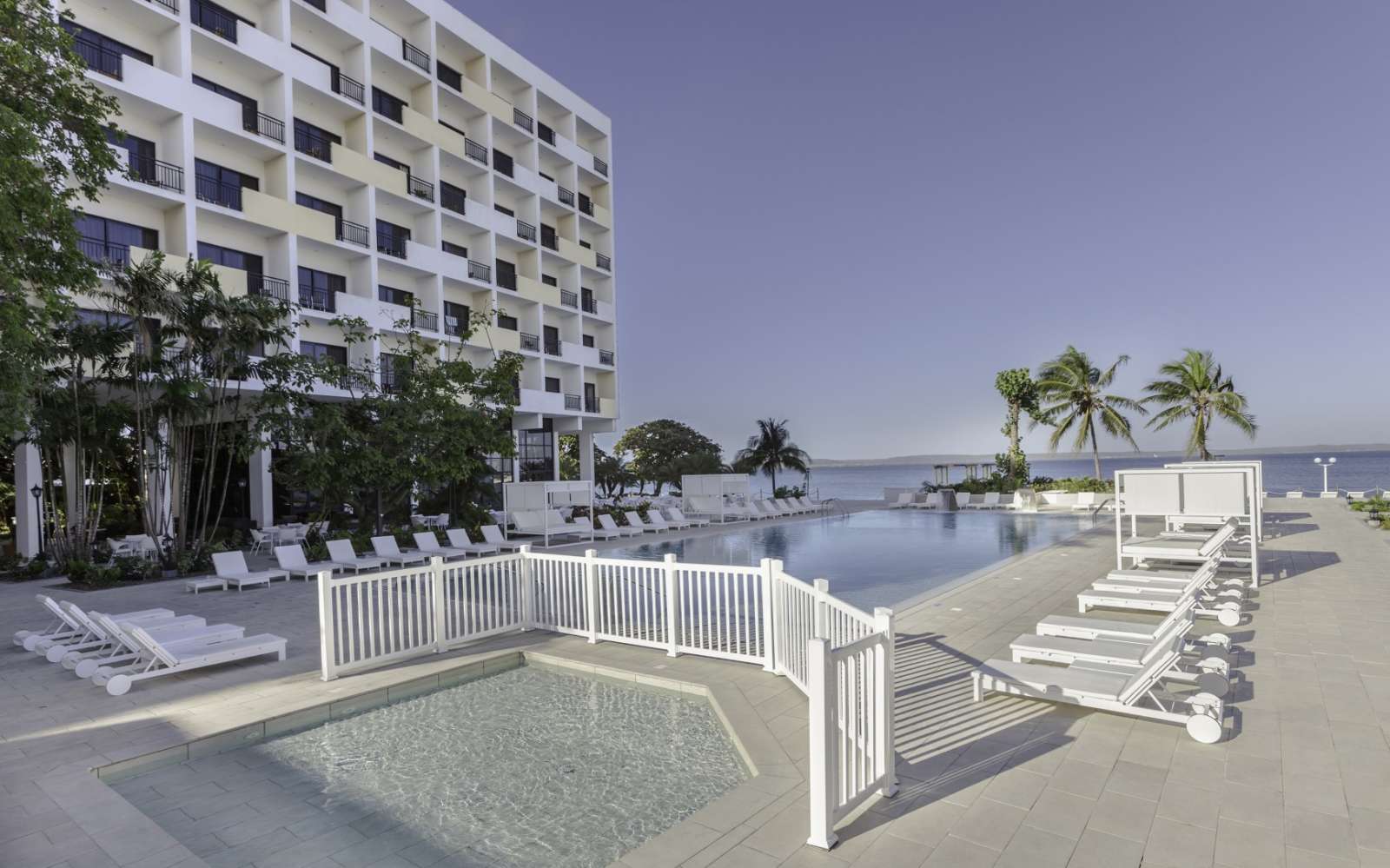 Pool and bay view at Melia Jagua in Cienfuegos