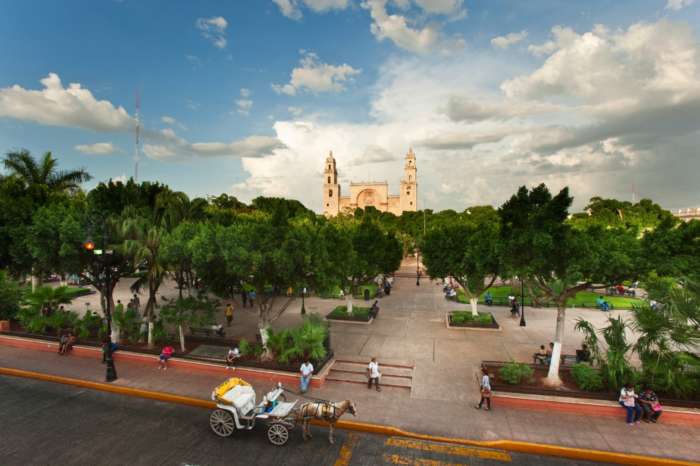 Plaza Mayor in Merida, Yucatan