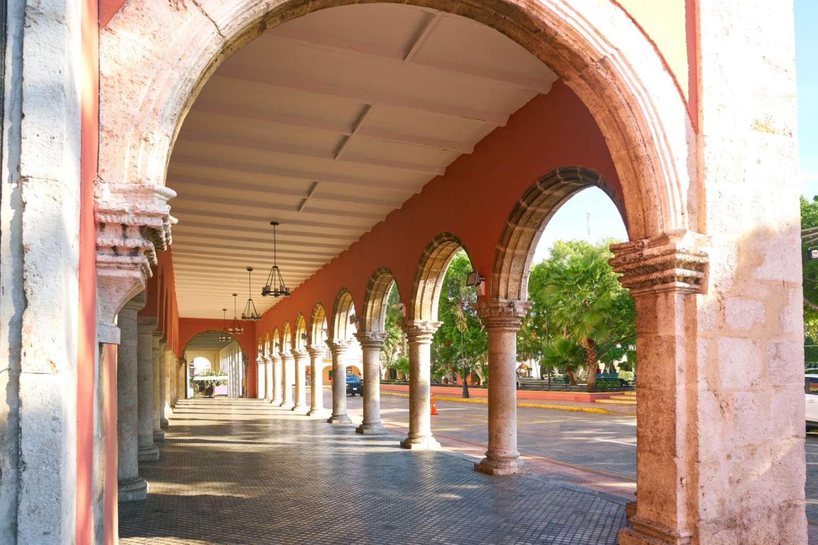 Colonade in Merida, Yucatan