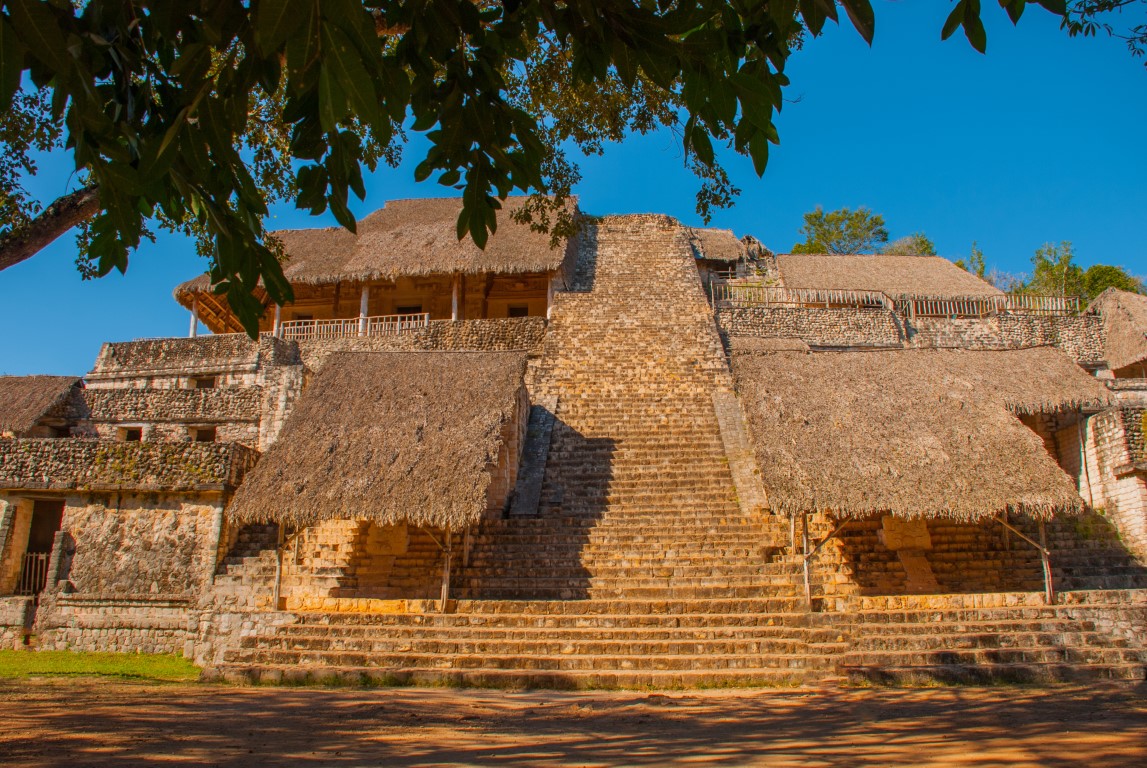 The main pyramid at Ek Balam in Mexico