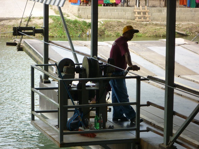 The ferryman on the River Mopan in San Ignacio, Belize