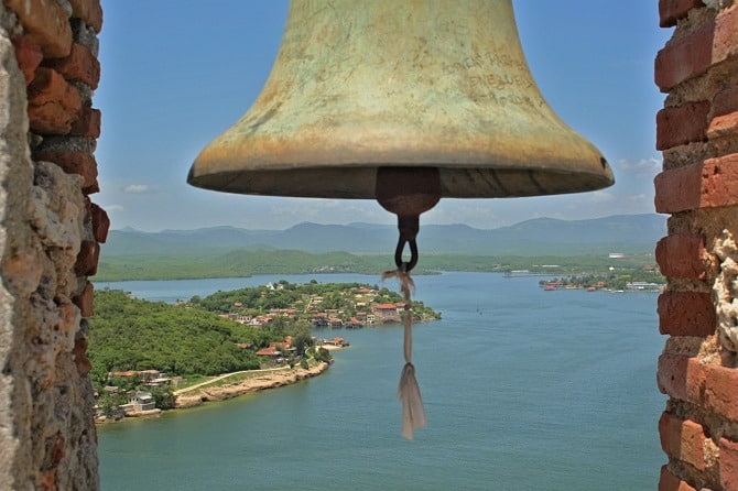 View from the Morro Castle in Santiago de Cuba