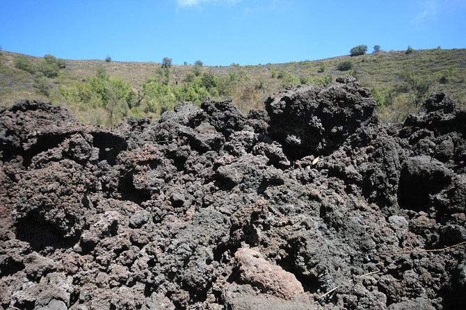 Cooling lava on Mt Pacaya