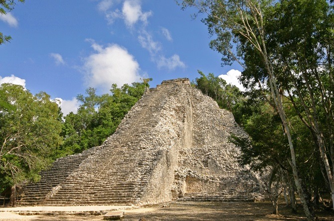 Nohoch Mul pyramid Coba Mexico