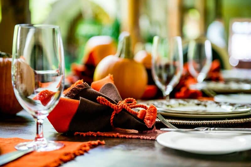 Meal setting at Hotel Palacio de Dona Leonor