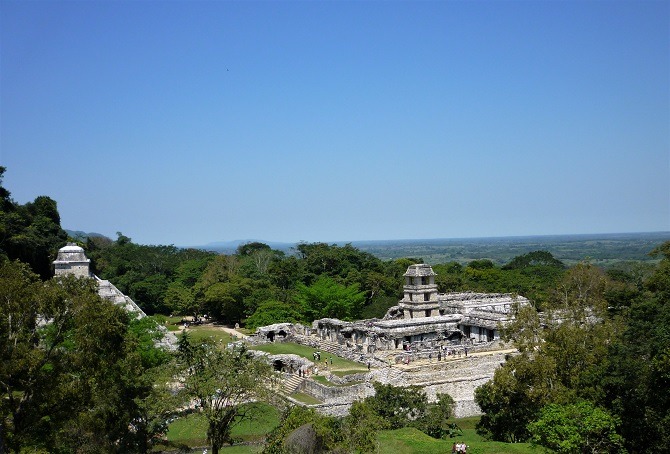 Panoramic view over Palenque