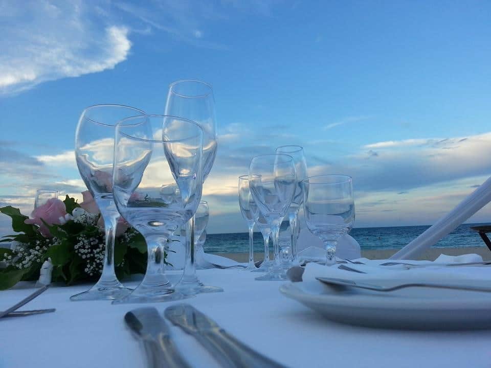 Beach table setting at Paradisus Princesa Varadero