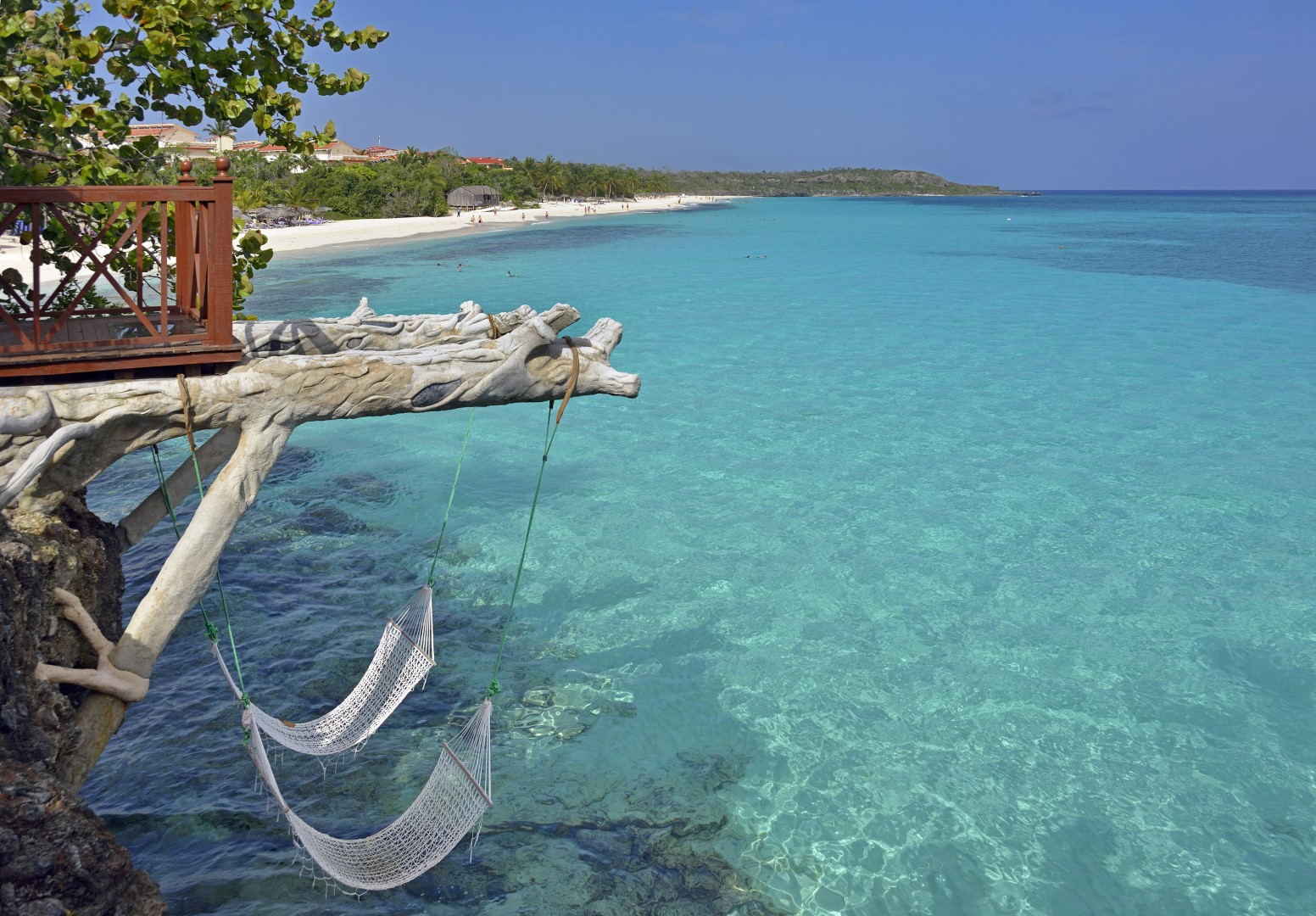 Hammock hanging over sea at Paradisus Rio de Oro