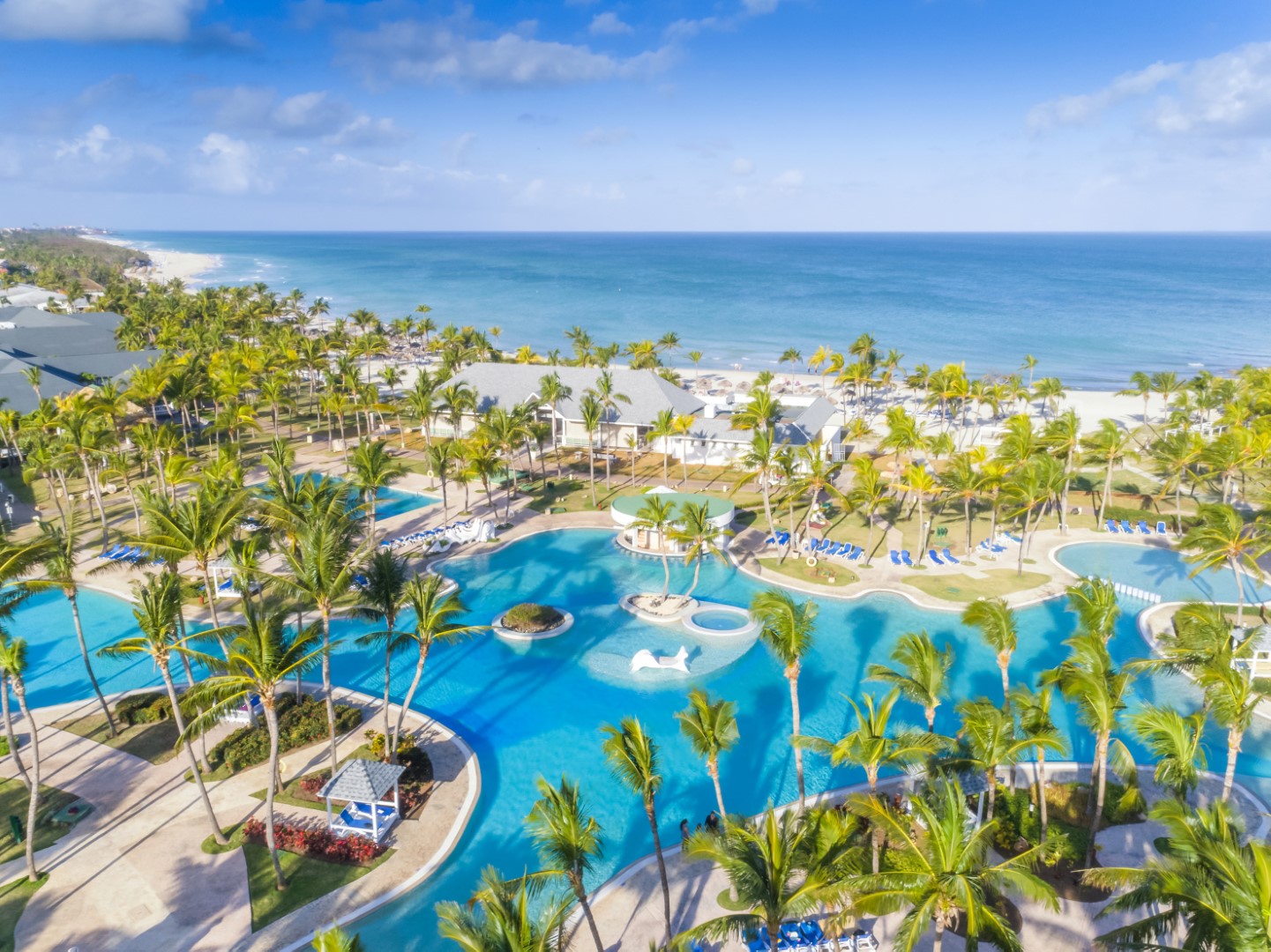 Aerial view of pool and beach at Paradisus Varadero