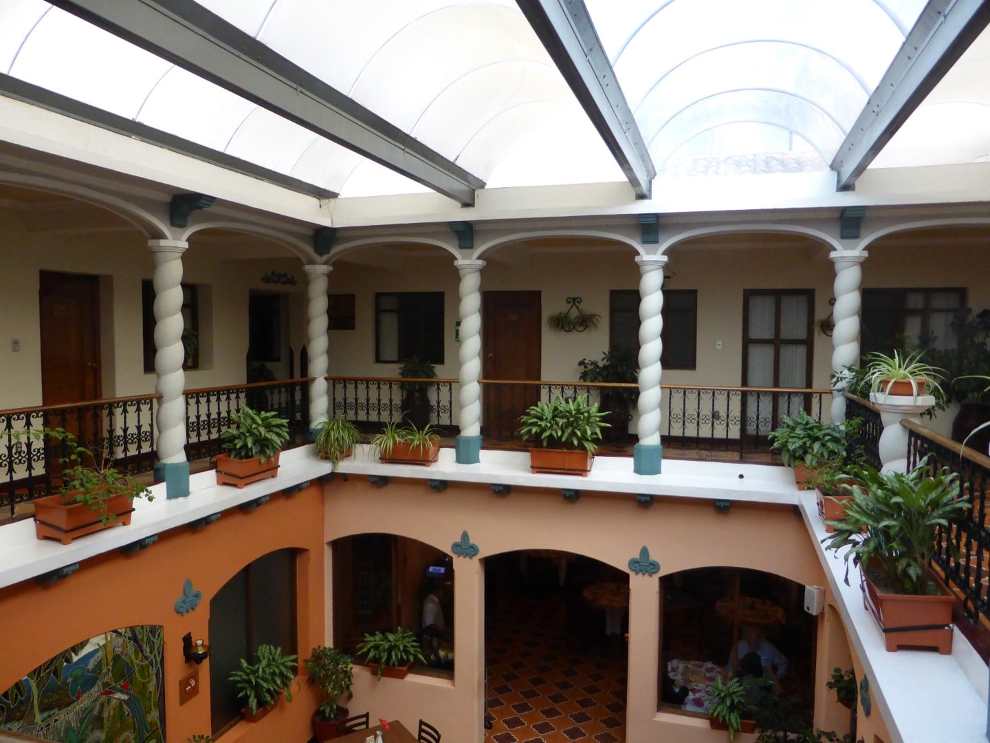 Atrium at Pension Bonifaz in Quetzaltenango