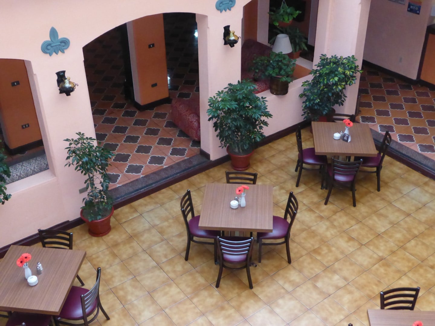 Cafe at Pension Bonifaz in Quetzaltenango