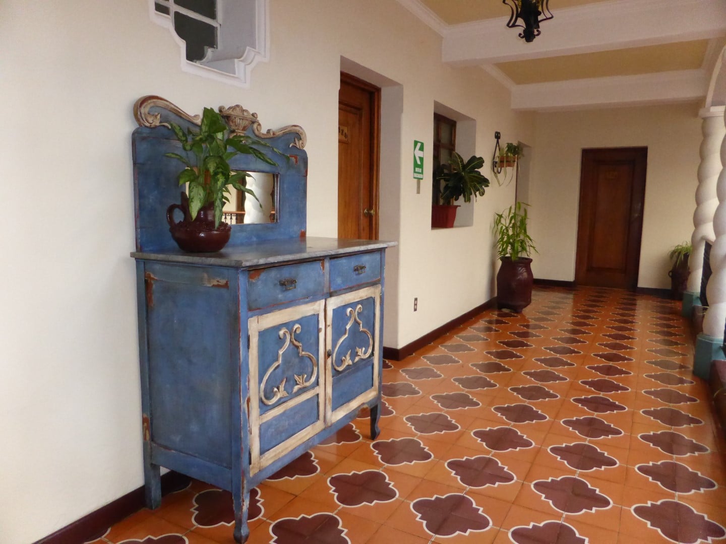 Corridor at Pension Bonifaz in Quetzaltenango