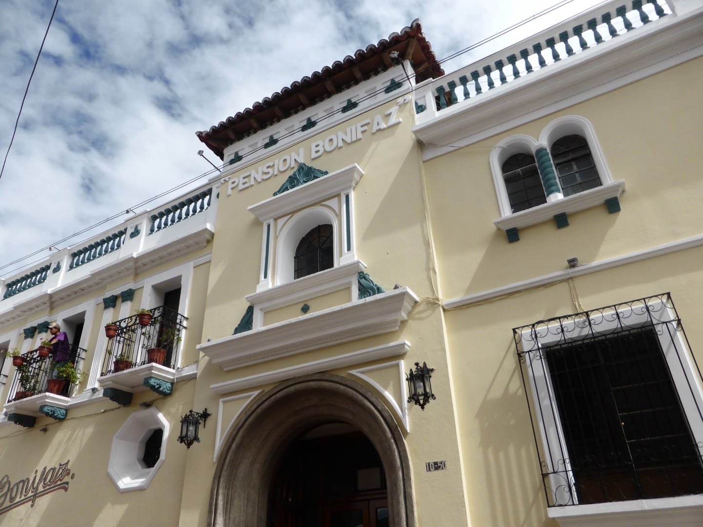 Exterior of Pension Bonifaz in Quetzaltenango