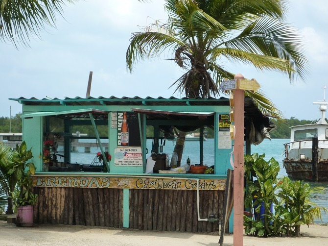 Brenda's food shack in Placencia Village