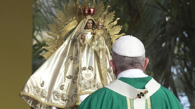 Pope Francis at El Cobre
