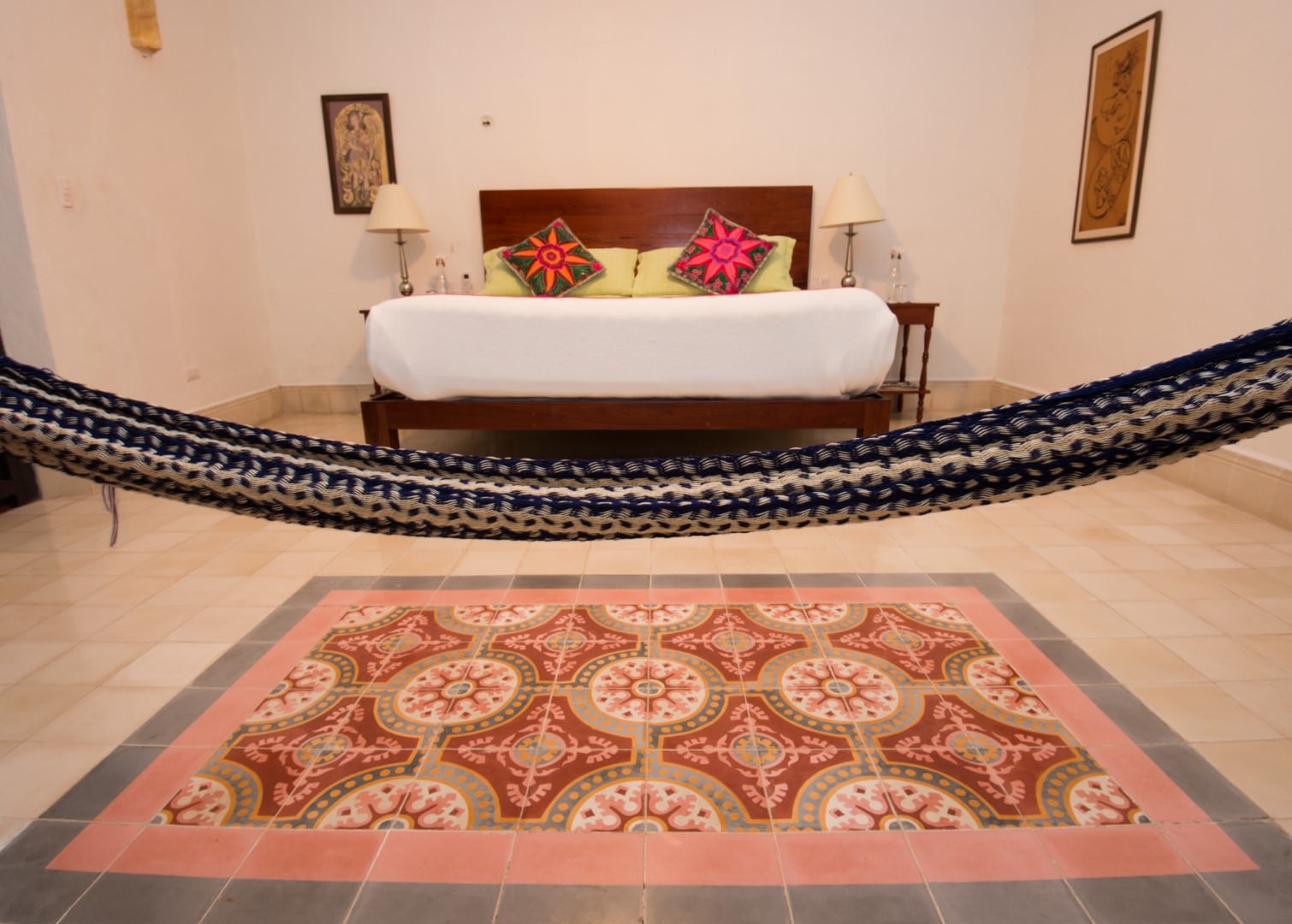 Room with hammock at Posada San Juan Valladolid