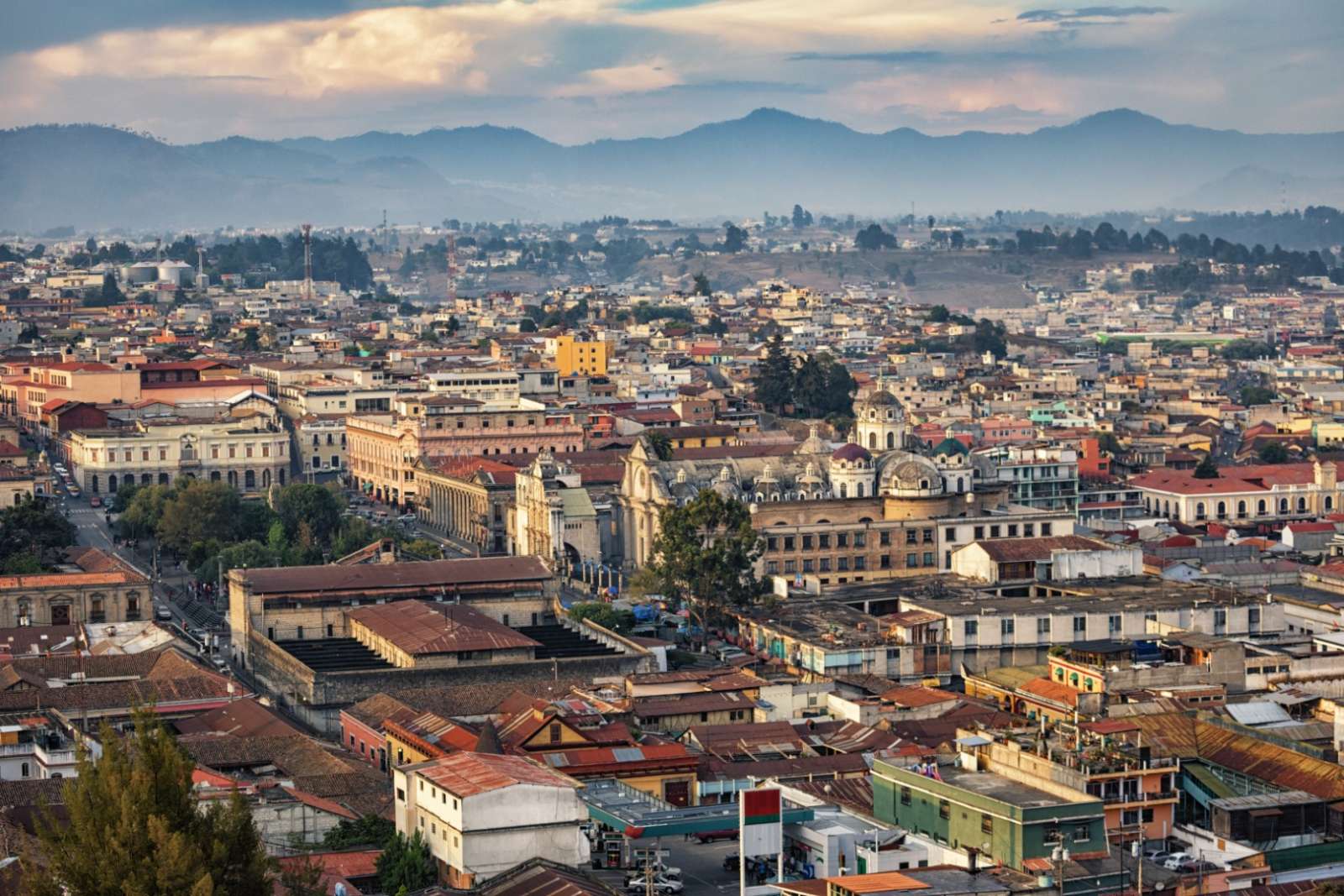 Aerial view of Quetzaltenango, Guatemala