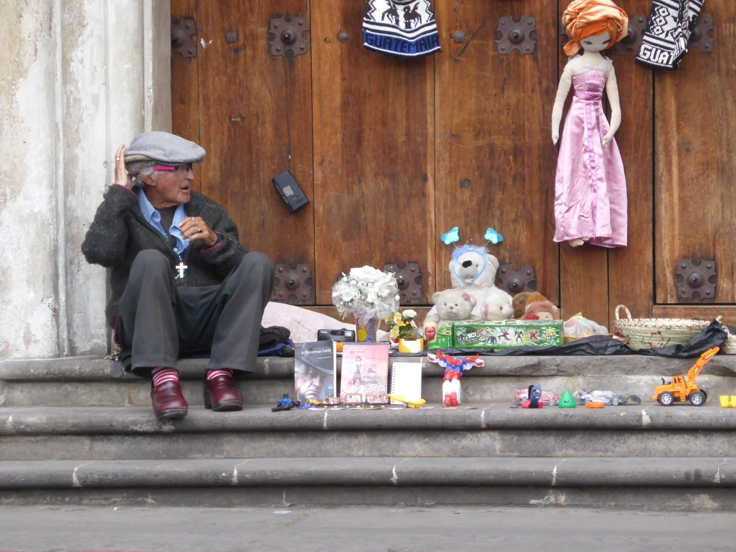 Street vendor in Quetzaltenango, Guatemala