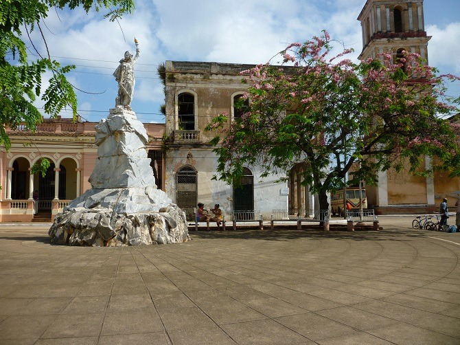 The main square in Remedios, Cuba