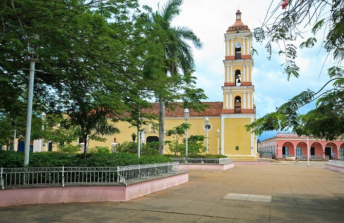 Plaza and church in Remedios Cuba