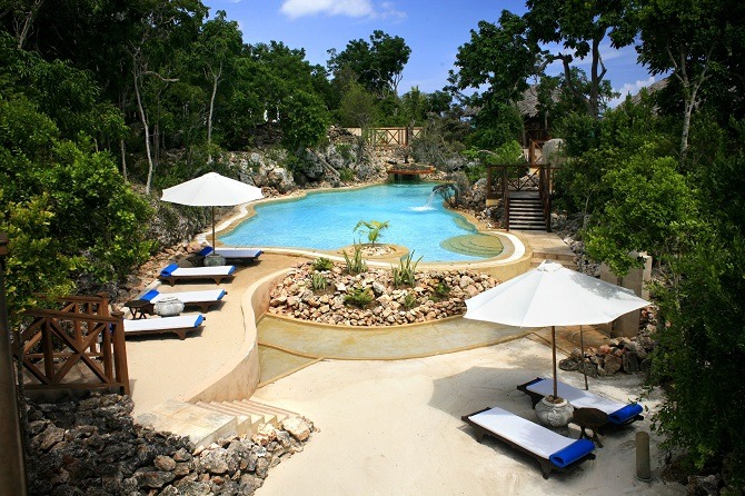 The swimming pool at the Paradisus Rio de Oro in Guardalavaca