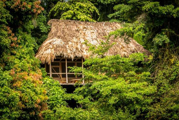 Chiminos Island Lodge is a rustic hideaway hotel in Guatemala