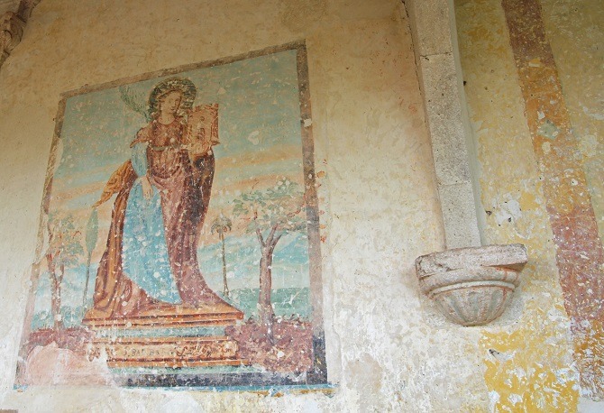 Wall fresco at Convento San Antonio de Padua in Izamal