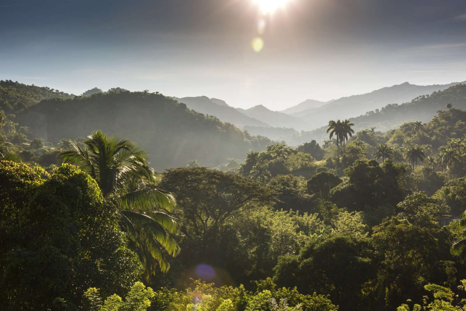 Panoramic view over the Sierra Maestra in Cuba