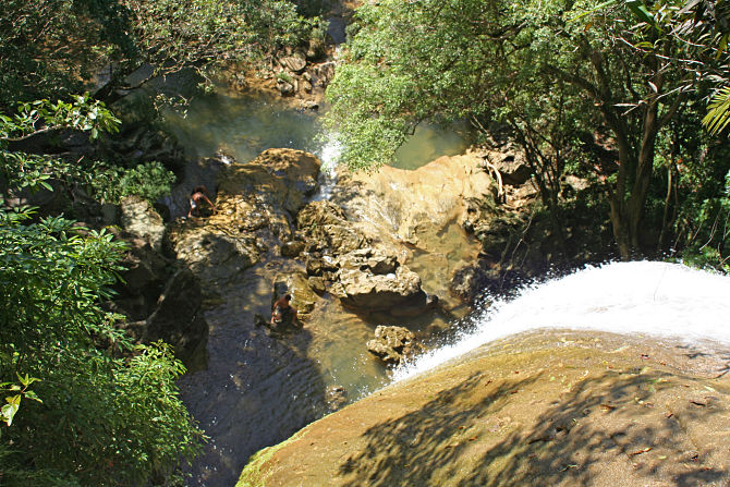 The waterfall in the Soroa Botanical Gardens