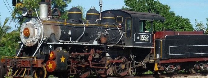 An old steam train in the Valley of the Sugar Mils, Cuba