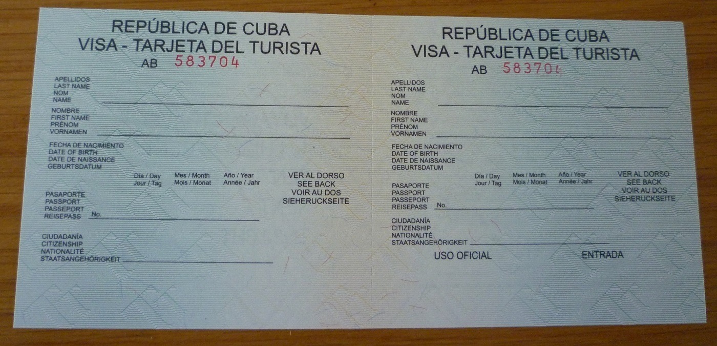 what is cuba tourist card