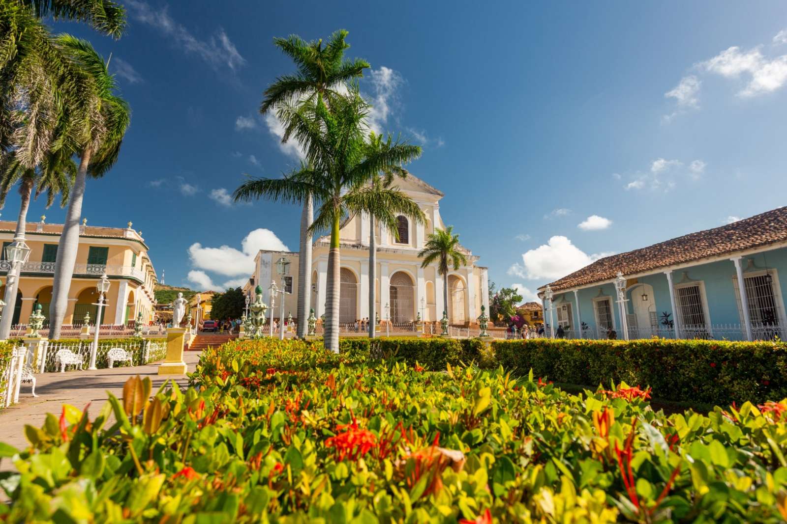 Plaza Mayor and church in Trinidad, Cuba