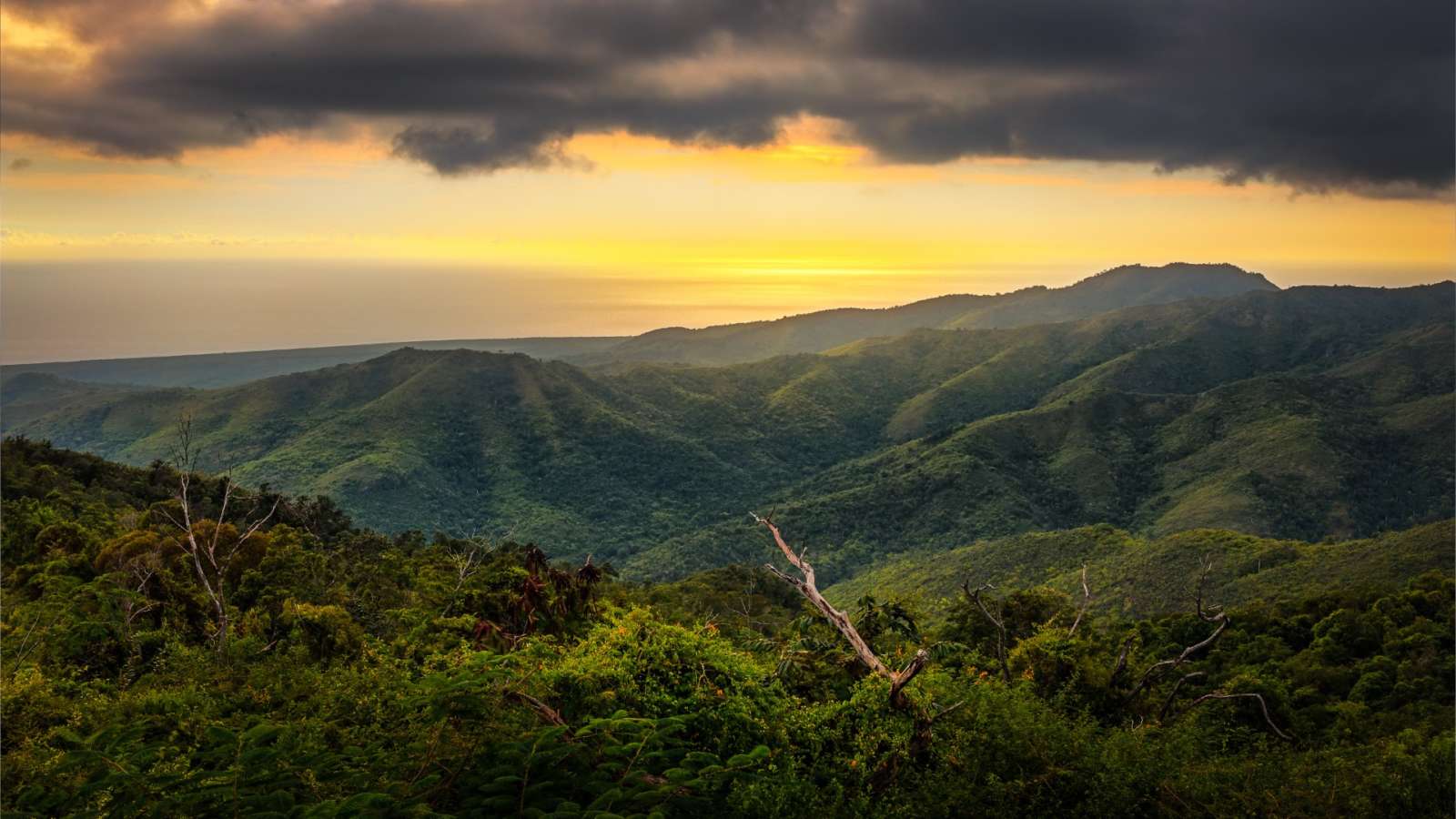 Sunset Over Topes De Collantes near Trinidad, Cuba