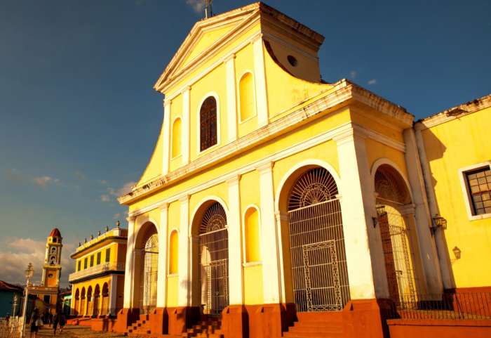 Church in centre of Trinidad, Cuba