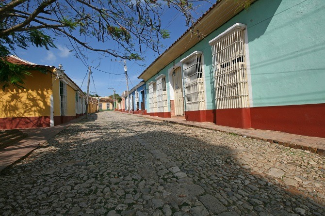 A quiet street in Trinidad, Cuba