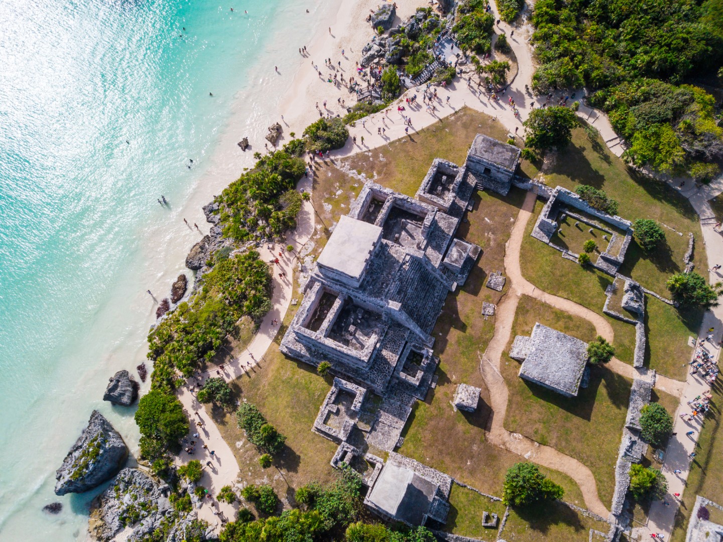 The ruins of Tulum from above