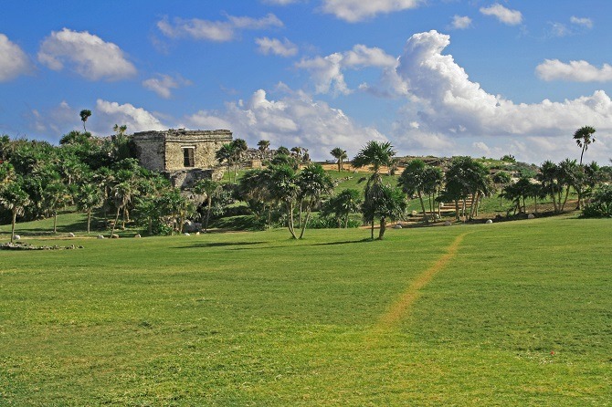 The Mayan site at Tulum in the Yucatan Peninsula of Mexico