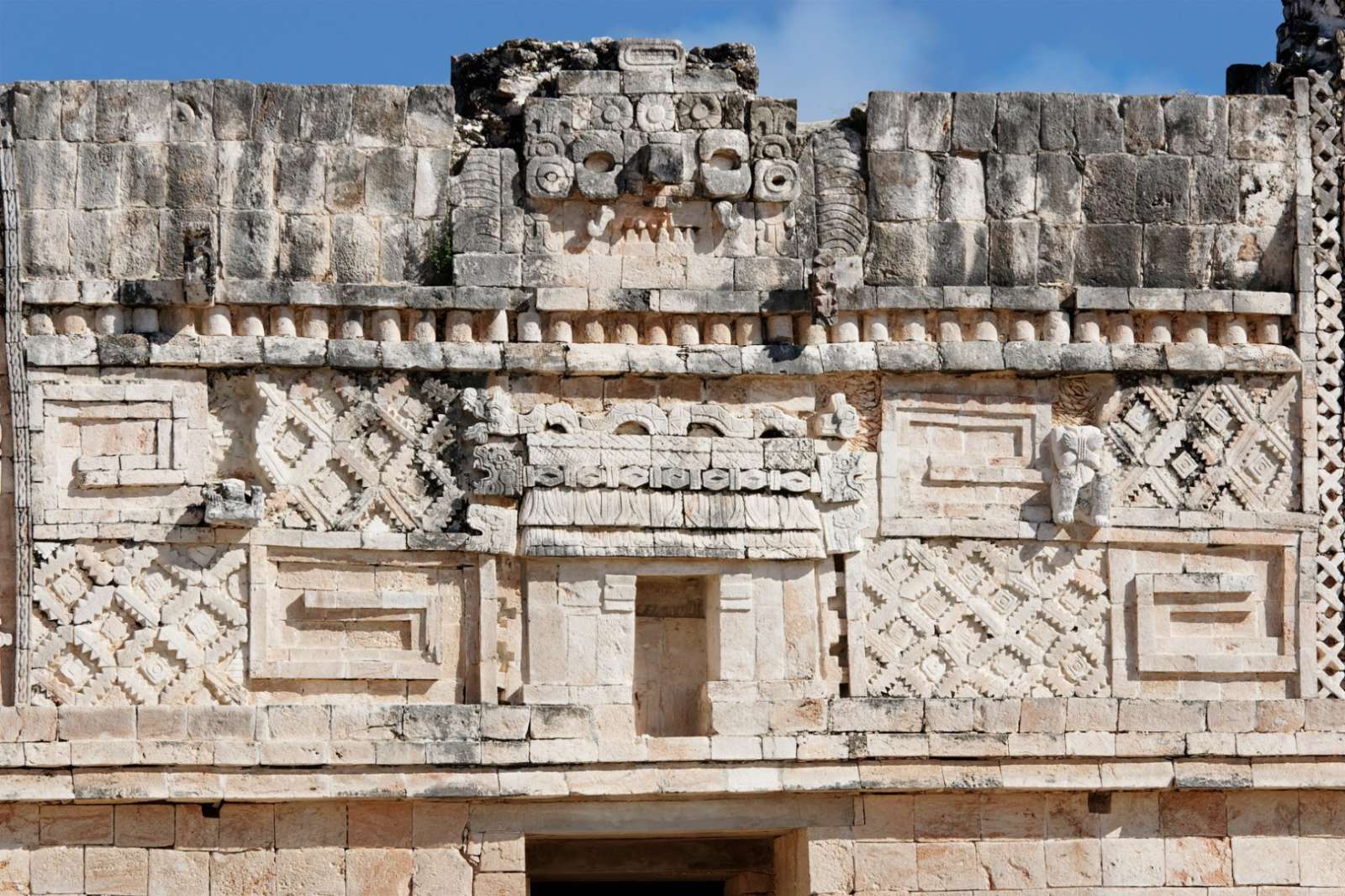 Wall carvings at Uxmal, Mexico