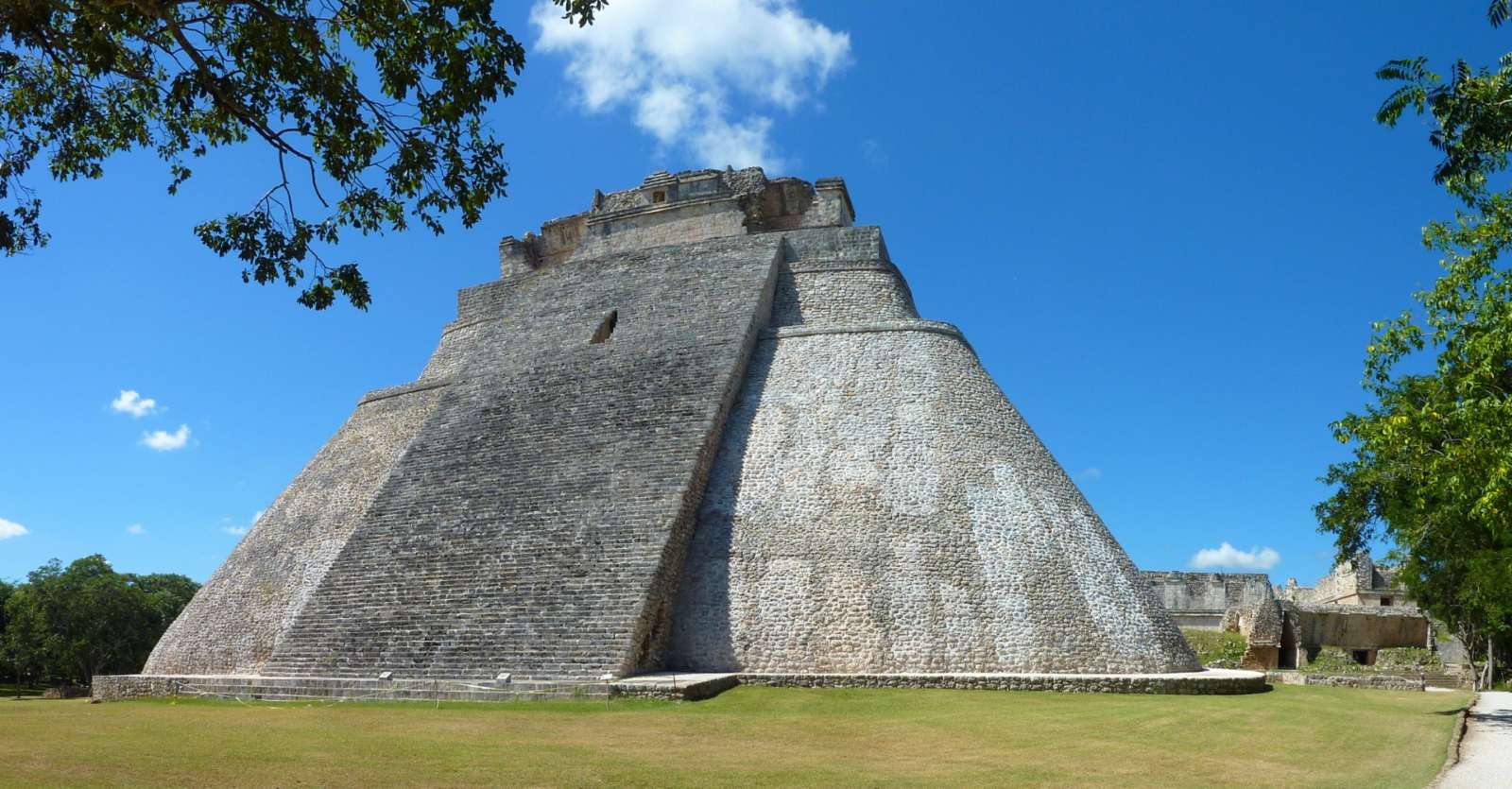 Impressive pyramid at the Mayan city of Uxmal, Mexico