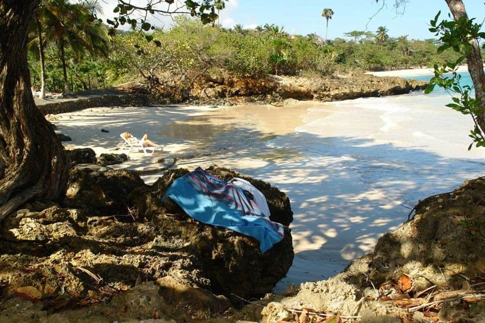 Private beach at Villa Maguana